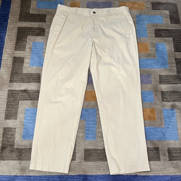 Brooks Brothers 346 Men's Chinos Pants 40x31.5 Flat Front Beige Khaki Cotton - Picture 10 of 10